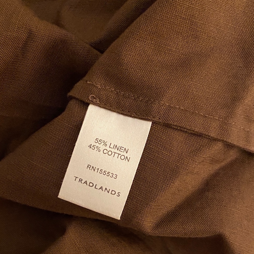 Tradlands Brown Linen Cotton Goldie Dress - Picture 4 of 4